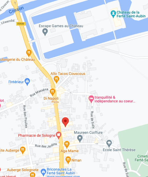 Plan d'accès au restaurant Olivier, rue Général Leclerc